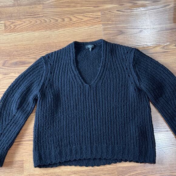 Rag & Bone black 100% merino wool sweater size small - Picture 2 of 8